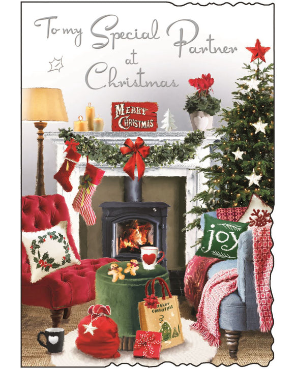 To my Special Partner Christmas card - Jonny Javelin Christmas card