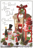 Mum & Dad Christmas card - Jonny Javelin Christmas card