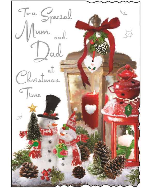 Mum & Dad Christmas card - Jonny Javelin Christmas card