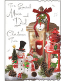 Mum & Dad Christmas card - Jonny Javelin Christmas card