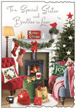 Sister & Brother-in-Law Christmas card - Jonny Javelin Christmas card
