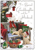 Granddaughter & Husband Christmas card - Jonny Javelin Christmas card
