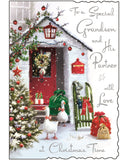 Grandson & Partner Christmas card - Jonny Javelin Christmas card