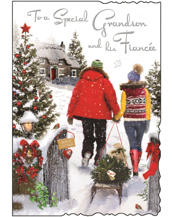 Grandson & Fiancee Christmas card - Jonny Javelin Christmas card