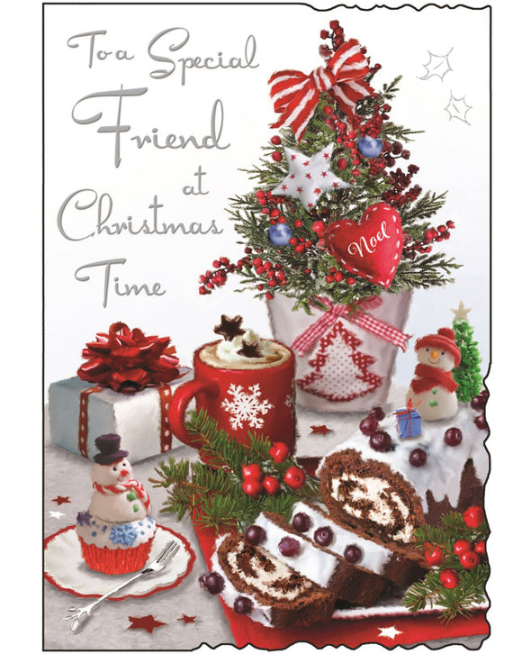 Special Friend Christmas card - Jonny Javelin Christmas card