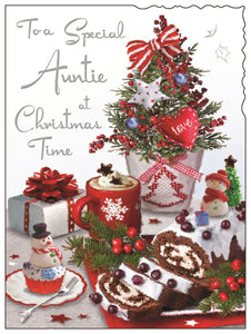 Auntie Christmas card - Jonny Javelin Christmas card
