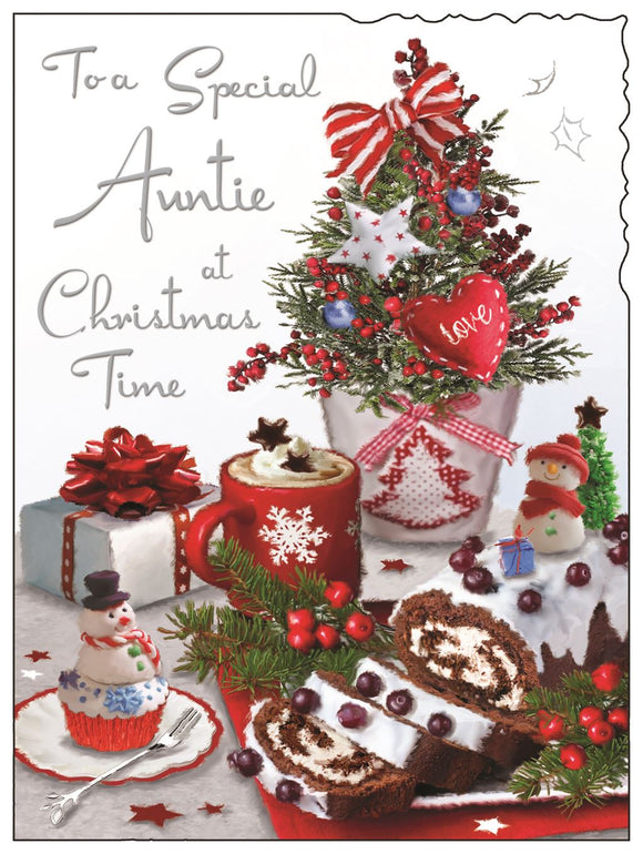 Auntie Christmas card - Jonny Javelin Christmas card