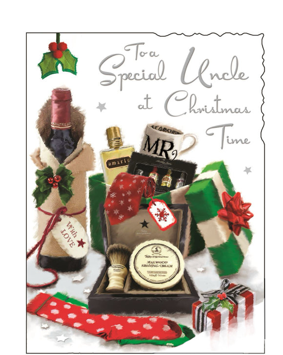 Uncle Christmas card - Jonny Javelin Christmas card