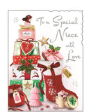 Niece Christmas card - Jonny Javelin Christmas card