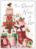 Niece Christmas card - Jonny Javelin Christmas card