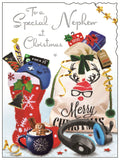 Nephew Christmas card - Jonny Javelin Christmas card