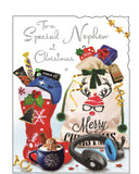 Nephew Christmas card - Jonny Javelin Christmas card