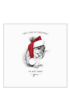 One I Love at Christmas card - cute romantic Christmas card