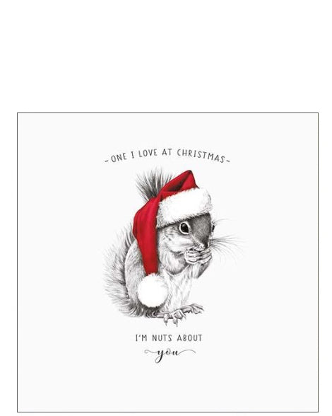 One I Love at Christmas card - cute romantic Christmas card
