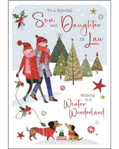 Son & Daughter-in-Law Christmas card - Jonny Javelin Christmas card