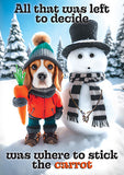 Where to Stick the Carrot - funny Christmas card