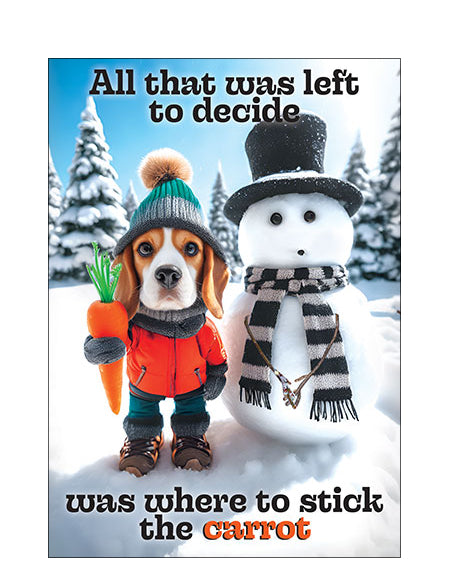 Where to Stick the Carrot - funny Christmas card