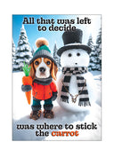 Where to Stick the Carrot - funny Christmas card