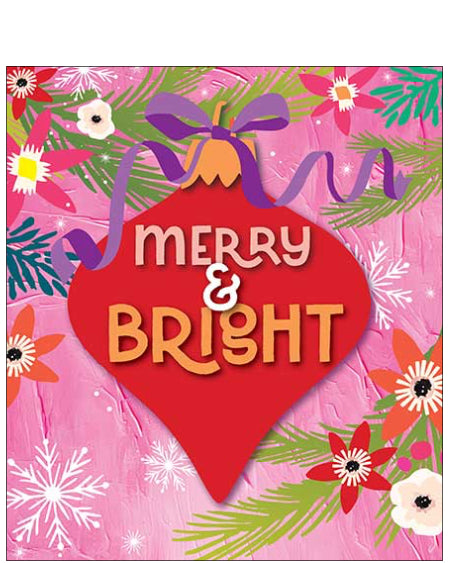 Merry & Bright Christmas card
