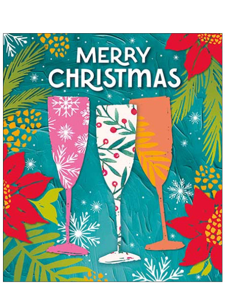 Merry Christmas - Floral Christmas card