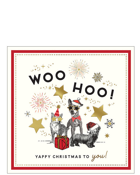 Yappy Christmas - cute dogs Christmas card