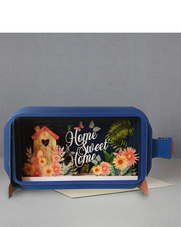 Home Sweet home - Message in a Bottle pop up card