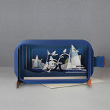 Message in a Bottle - pop up 50th Birthday card