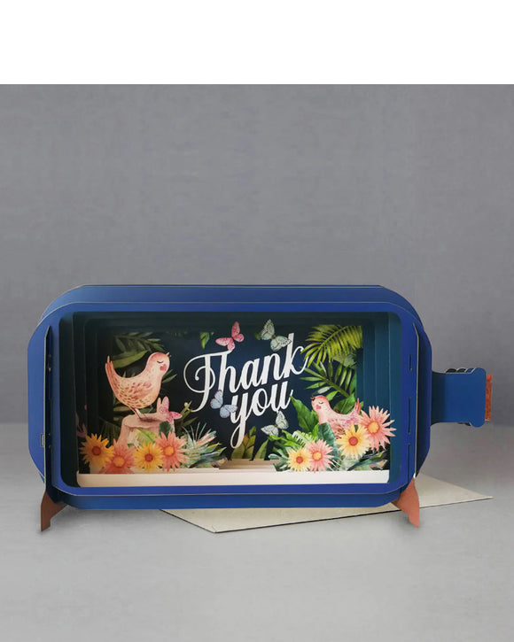 Thank You - 3d Message in a Bottle card