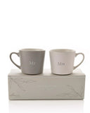 Mr & Mrs - set of 2 mugs