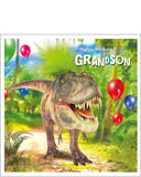 Roarsome Grandson - Birthday card