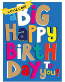 Big Happy birthday - Large card