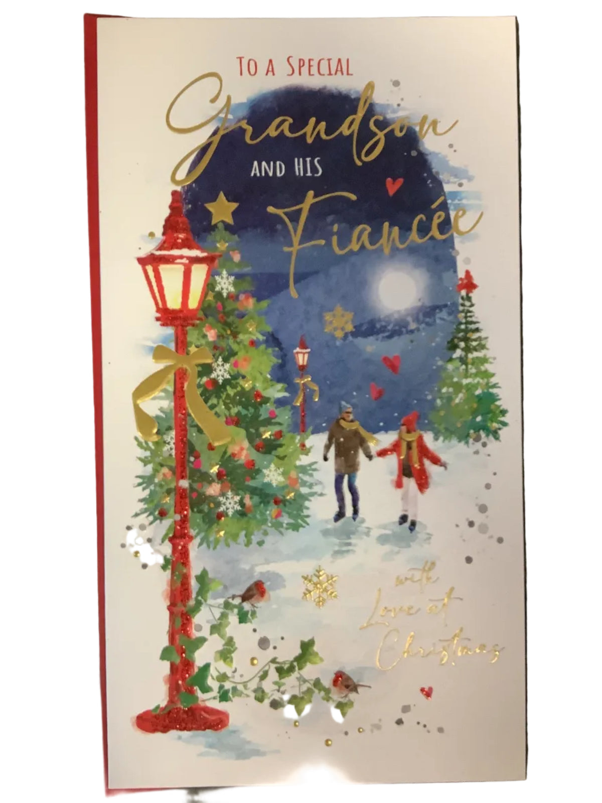 Grandson & Fiancee (skating) - Christmas Card