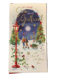 Son & Girlfriend (pulling tree) - Christmas Card