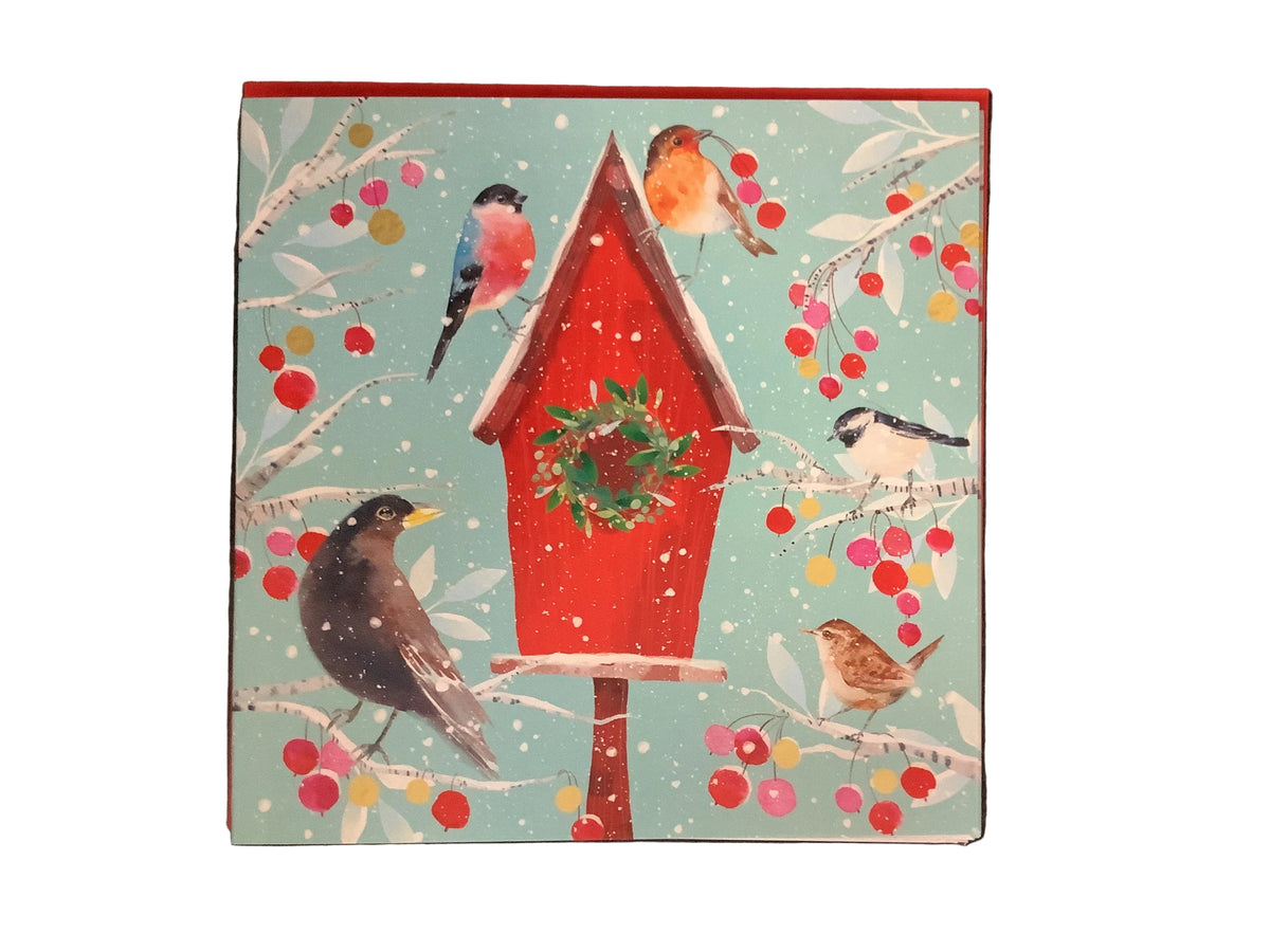 Festive Bird Box - 6 pack of Charity Christmas cards