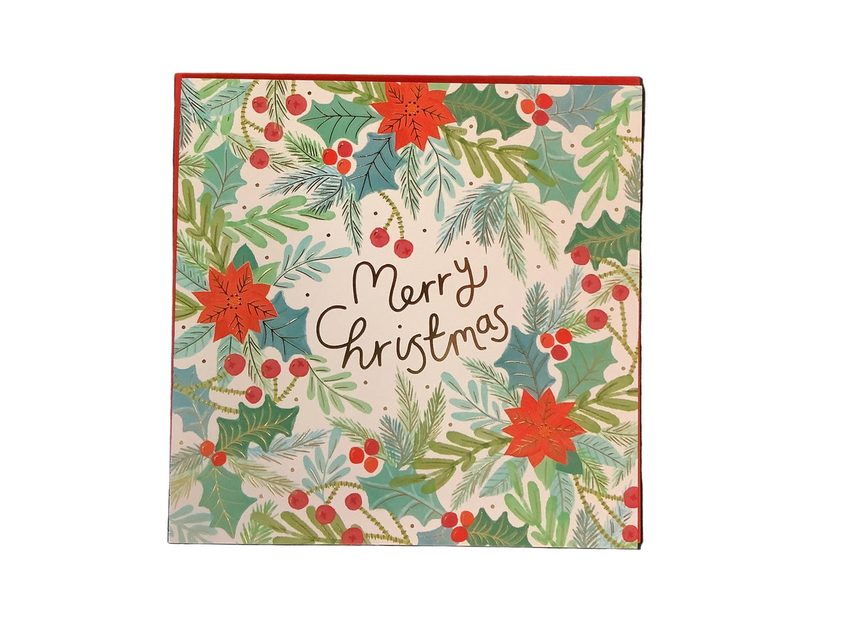 Festive Foliage - pack 5 Charity Christmas card