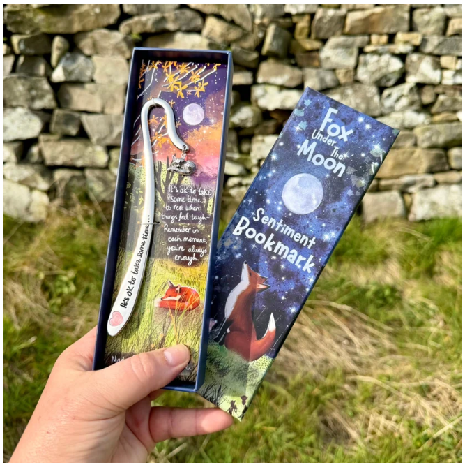 official fox under the moon bookmark by Stacey McNeil in beautiful gift box covered in artwork