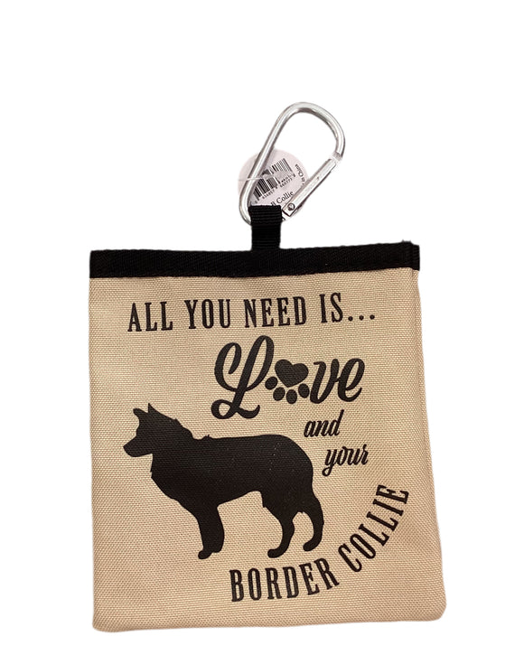 Border Collie - dog treat pouch
