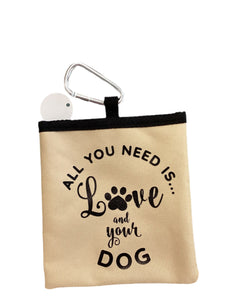 Love and your dog - dog treat pouch