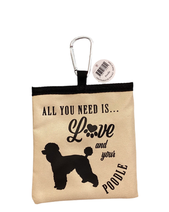 Poodle - dog treat pouch