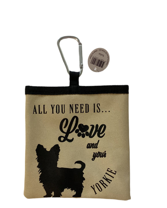 Yorkie - dog treat pouch