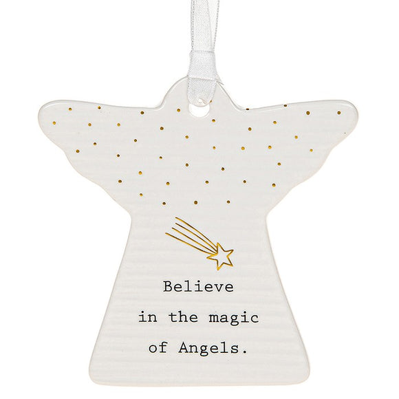 Believe In The Magic Of Angels ceramic plaque