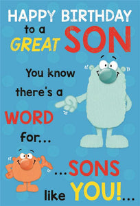 To a Great son - Birthday card