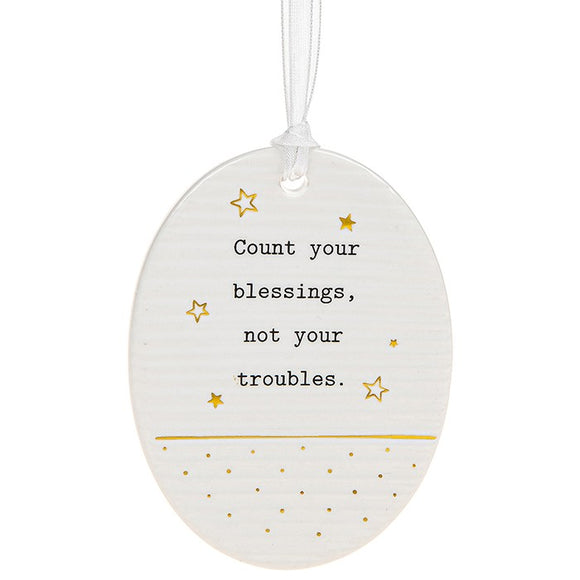 Count your blessings... - Ceramic plaque