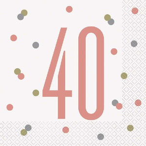 40th Napkins -pack of 16