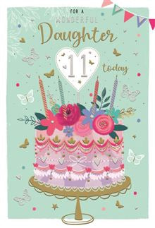 Special Daughter on your 11th Birthday card