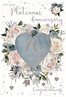 On Your Platinum Anniversary card