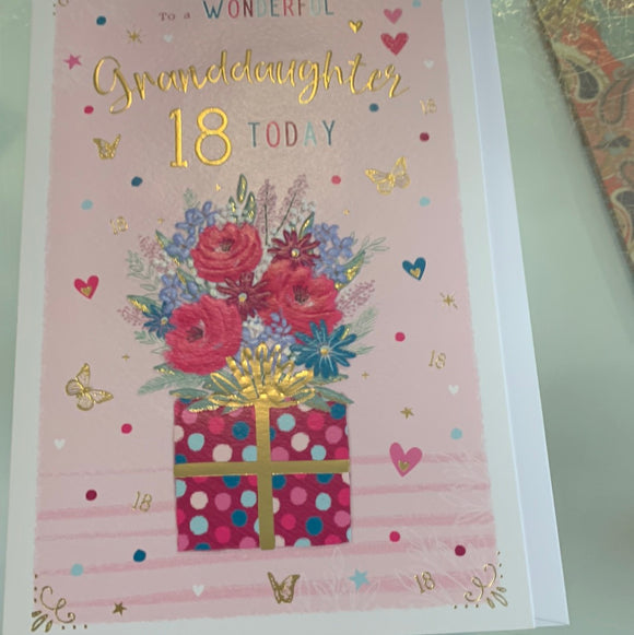 Granddaughter 18th Birthday card