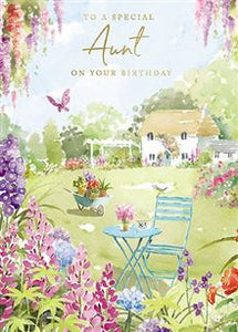 Special Aunt  floral  birthday card