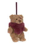 from Jellycat (jelly cat) london official stockists this beautiful brown bartholomew teddy bear in a burgandy red scarf is the fluffy and cuddly plush toy that is the perfect present for winter birthdays or christmas for babies, toddlers, children, teenagers and adults alike.