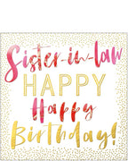 Sister-in-Law Birthday card
